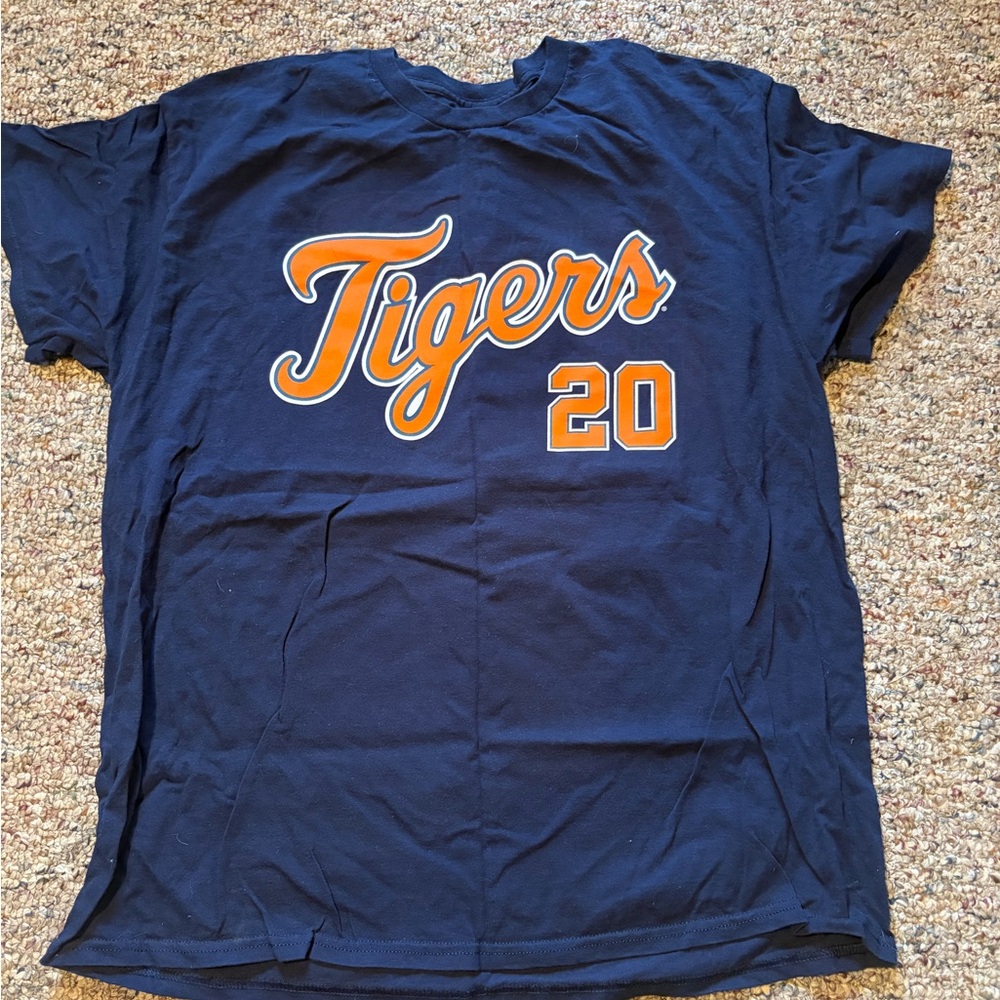 Majestic Kids Navy and Orange Tigers Tee